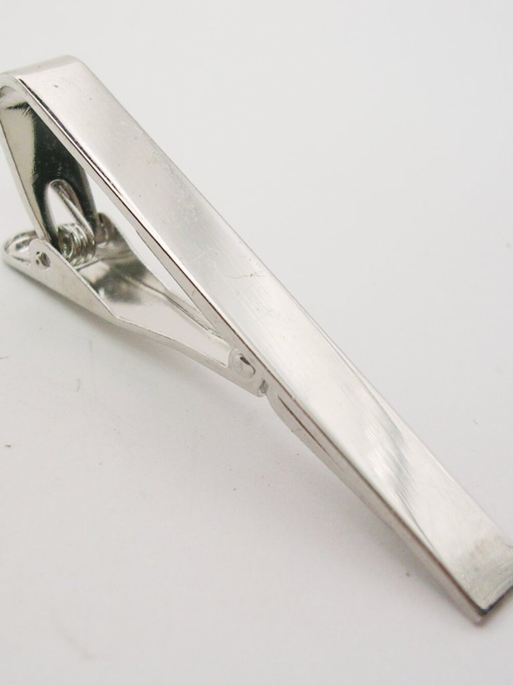 Vintage Tie Clip silver tone classic Men's Tie Bar Formal Wear Necktie Holder